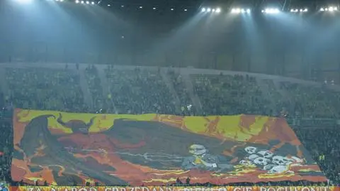 Baner kibiców Wojciechu Jaruzelskim