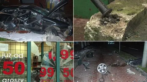 Dąbrowa Górnicza. Wjechał w sklep, pasażerka walczy o życie