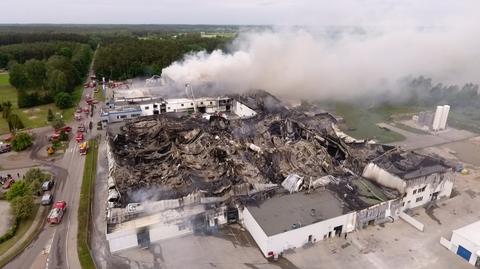 Pomorskie: pożar hali w Skórczu