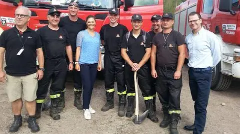 Księżniczka Wiktoria odwiedziła polskich strażaków