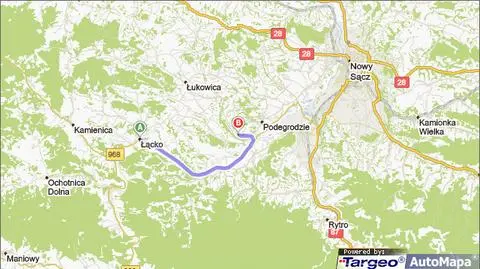 Uwaga, droga z Naszacowic do Łącka dziś całkowicie nieprzejezdna