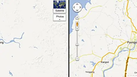 Google opublikował mapę Korei Północnej.
Z obozami i ośrodkiem jądrowym