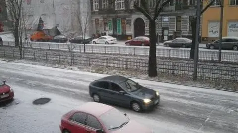 Opady śniegu w Szczecinie