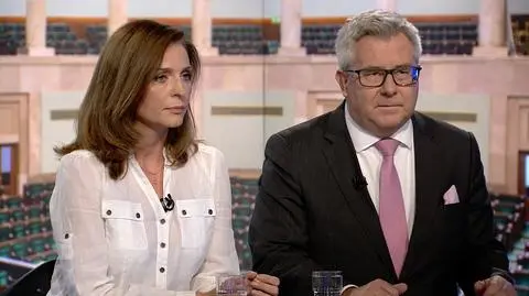 Joanna Mucha i Ryszard Czarnecki w "Faktach po Faktach"
