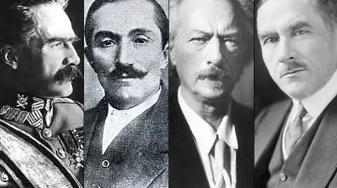 Józef Piłsudski, Ignacy Jan Paderewski, Wincenty Witos, Roman Dmowski