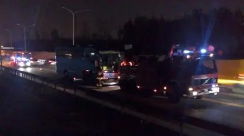 Zepsuty autobus zablokował Wisłostradę