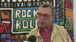 Grzegorz Miecugow podczas odcinka "Szkła kontaktowego" kręconego na żywo z Przystanku Woodstock