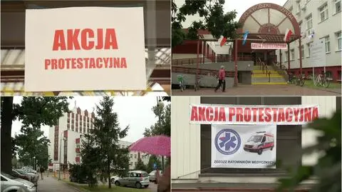 Akcja protestacyjna w szpitalu w Tarnobrzegu. 
700 pracowników zapowiada strajk