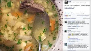 "The kluski in Toruń was delicious" - napisał Sting