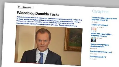 Tusk walczy o strefę euro. Na blogu