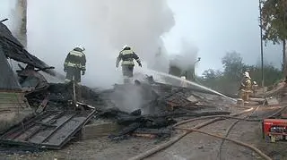 Pożar całkowicie strawił budynek