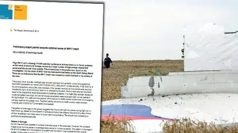 Przyczyna katastrofy boeinga na Ukrainie: uderzenie dużej liczby obiektów z zewnątrz