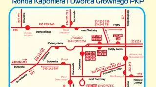 Organizacja komunikacji nocnej przy rondzie Kaponiera