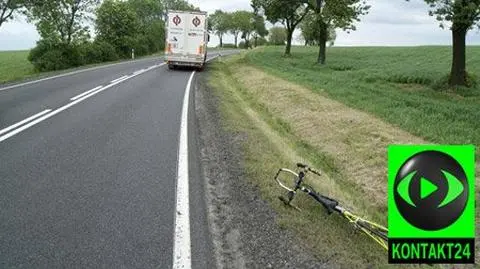 Tir potrącił rowerzystę. 61-latek ranny