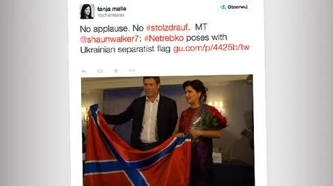 Gwiazda opery z flagą separatystów. "Mam w Doniecku wielu przyjaciół"