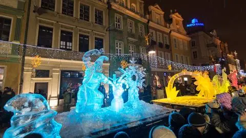 Ludzka twarz z fantazyjnymi włosami 
najlepszą lodową rzeźbą 