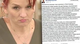 Krynicka wzbudza spore kontrowersje ("Fakty" TVN z 25