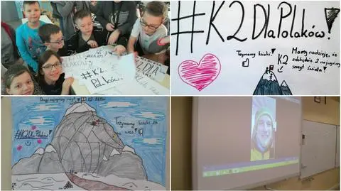 Łączenie spod K2. Adam Bielecki rozmawiał z uczniami z Kiełczowa