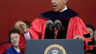 Barack Obama podczas przemowy w New Jersey