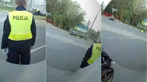Motocyklista potrącił policjanta, jest poszukiwany