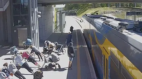 Nietypowy trening na peronie 