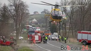 Na miejscu działał helikopter LPR 