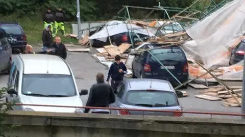 Gdańsk: Na Morenie przewróciło się rusztowanie