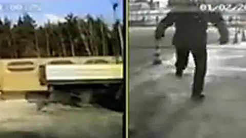 Auto przebiło mur. Na egzaminie na prawo jazdy