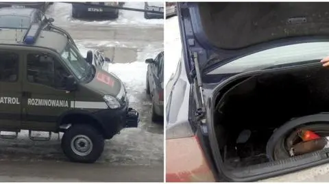 Policjanci znaleźli pocisk artyleryjski. Przewozili go w aucie