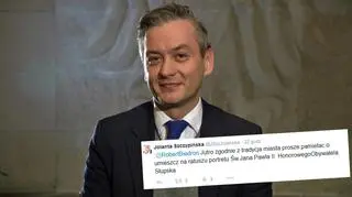 Biedroń nie chciał portretu papieża na słupskim ratuszu