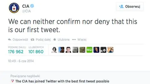 CIA przemówiła na Twitterze. "Nie potwierdza i nie zaprzecza"