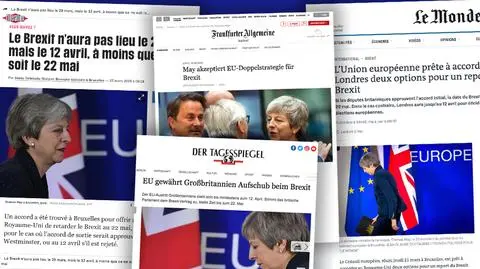 Po czwartkowych negocjacjach w sprawie brexitu niemieckie i francuskie media piszą o porażce May 