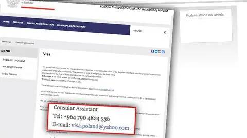 Fałszywy adres na stronie ambasady
