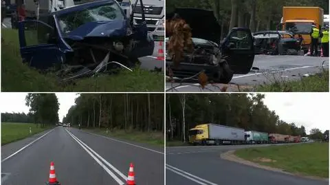 Karambol w Wielkopolsce. Krajowa "11" zablokowana przez 6 godzin