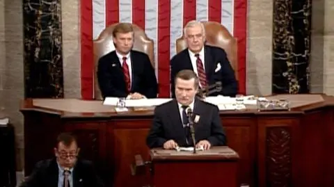 On the 15th of November 1989, Lech Wałęsa addressed the U.S. Congress