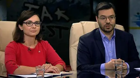 Kamila Gasiuk-Pihowicz i Stanisław Tyszka w programie "Tak jest" 