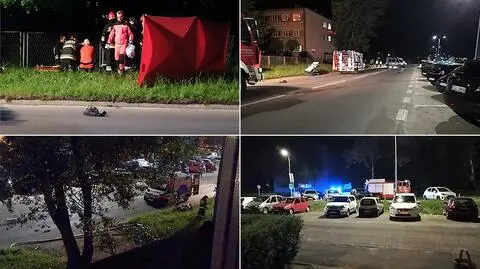 Knurów. Motocyklista uderzył w latarnię, nie żyje