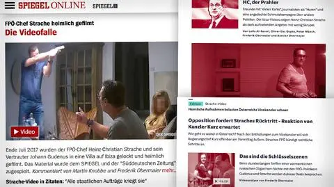 Wicekanclerz Austrii Heinz-Christian Strache z Viktorem Orbanem w Budapeszcie (nagranie z 6 maja)