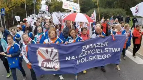 Protest nauczycieli w Łodzi 