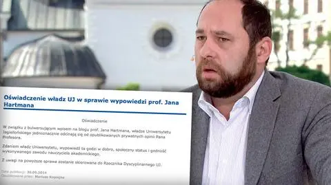Władze UJ zapowiadają, że sprawa wpisu Jana Hartmana zostanie skierowana do Rzecznika Dyscyplinarnego