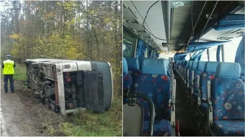 Czeszewo: Przewrócił się autobus z dziećmi