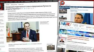 Rosyjskie media raczej opisowo traktują sprawę słow Radosława Sikorskiego dla amerykańskiego magazynu "Politico" 