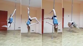 Najmłodsza gdyńska radna pokazuje zdjęcia z treningów pole dance