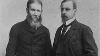 Henryk Sienkiewicz (z prawej) z amerykańskim tłumaczem swoich powieści Jeremiahem Curtinem