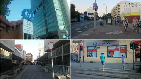 Rowerowych absurdów w centrum Poznania nie brakuje
