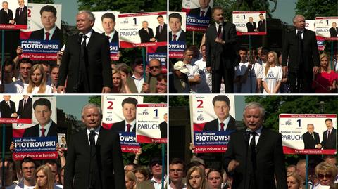 PiS kontra PiS. Pojedynek na plakaty za plecami prezesa 