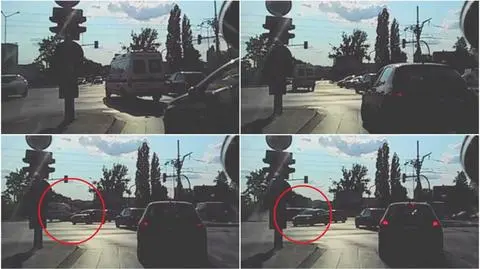 Wypadek karetki w Poznaniu. Mamy nagranie