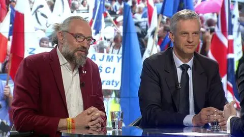 Mateusz Kijowski i Paweł Poncyljusz w "Faktach po Faktach"