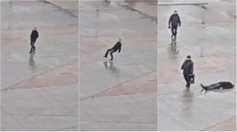 Łódź. Dramatyczna wywrotka na lodzie