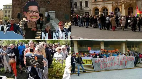 Demonstrations of support for Polish teachers in many cities all over the country
